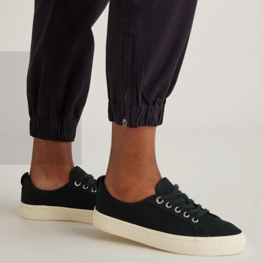 Organic Cotton Stretch Twill Utility Jogger by Quince, Black, size Small, NWT!